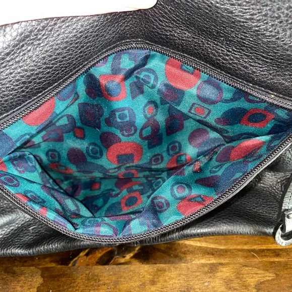 Stone Mountain Black Leather Shoulder Satchel Purse Bag - Picture 5 of 10